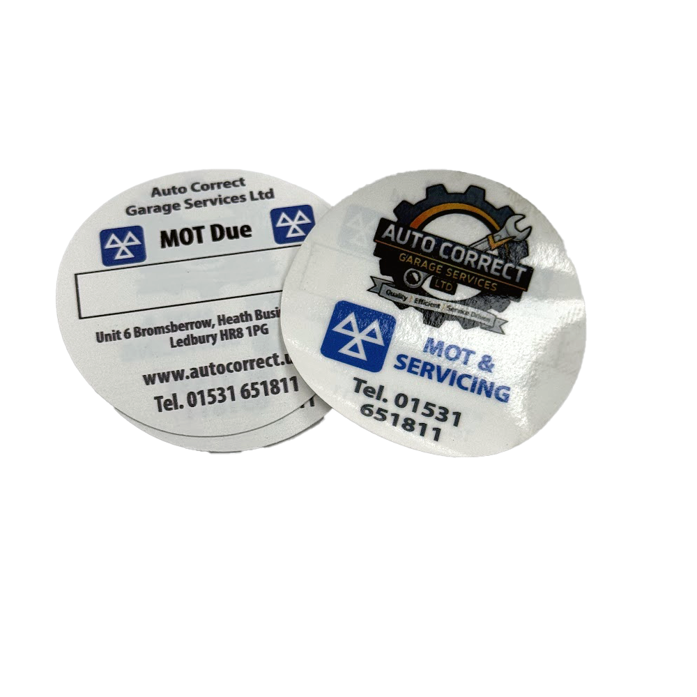 Service & MOT Reminder Stickers